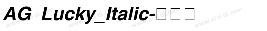 AG Lucky_Italic字体转换